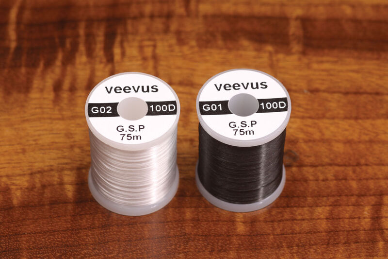 100 Denier Gsp Veevus thread in 100g spool, high-quality fly tying thread by Clouser's Fly Shop for fishing and fly tying.