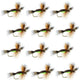 Barbless Chartreuse Humpy Hair Wing Dry Fly - 1 Dozen Flies Size 14