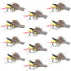 Daves Hopper Yellow Foam Body Grasshopper Fly - 1 Dozen Flies Hook Size 8