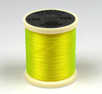 Close-up of 140 Denier Danville Thread from Clouser's Fly Shop in a spool, showing the fine, durable thread for fly tying.