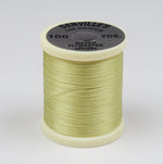 Black 140 Denier Danville thread by Clouser's Fly Shop, shown wound on a spool for fly tying and sewing projects.