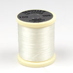 Black 140 Denier Danville thread by Clouser's Fly Shop, showing thick, durable sewing thread for fly tying and fishing gear.