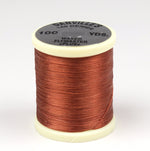 Black 140 Denier Danville thread from Clouser's Fly Shop, shown wound on a spool ready for fly tying.