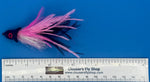 Clouser EZ Diver fishing lure with colorful feathers and hooks, designed for freshwater and saltwater fishing.