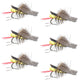 Daves Hopper Yellow Foam Body Grasshopper Fly - 6 Flies Hook Size 12