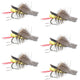 Barbless Daves Hopper Yellow Foam Grasshopper Fly - 6 Flies Hook Size 12