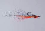 Clouser Deep Minnow fly in big game sizes 1/0-3/0, featuring a realistic minnow design with blue and white colors for fishing.