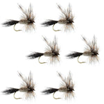 Set of 6 Adams Irresistible Classic Dry Fly Trout fishing flies with size 10 hooks, designed for fly fishing by The Fly Fishing Place.