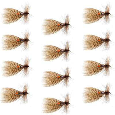 Hornberg Special Streamer dry fly set with 12 trout wet flies, size 10 hooks, natural pattern for fly fishing by The Fly Fishing Place