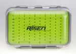 Waterproof fly boxes with green silicone insert