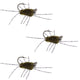 3 Pack Pat's Rubber Legs Tungsten Jigged Dark Olive Euro Nymph Size 6