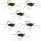 Barbless Pat's Rubber Legs Tungsten Jig Dark Olive Euro Nymph 6 Flies #6