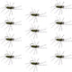 Pat's Rubber Legs Tungsten Jig Black/Olive Euro Nymph 12 Flies Size 6