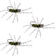 3 Pack Pat's Rubber Legs Tungsten Jigged Black/Olive Euro Nymph Size 6
