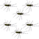 Barbless Pat's Rubber Legs Tungsten Jig Black/Olive Euro Nymph 6 Flies #6