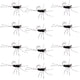 Barbless Pats Rubber Legs Tungsten Jig Black Euro Nymph 12 Flies #6