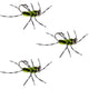 3 Pack Pat's Rubber Legs Tungsten Jig Black/Chartreuse Euro Nymph Size 6