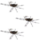 3 Pack Pat's Rubber Legs Tungsten Jigged Black/Coffee Euro Nymph Size 6