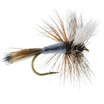 Adams Wulff Classic Dry Fly trout fishing flies, hook size 10, featuring natural feathers and realistic insect details.