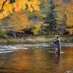 A dozen Griffiths Gnat Midge trout dry flies in size 18, displayed on a natural outdoor fishing scene for fly fishing enthusiasts.