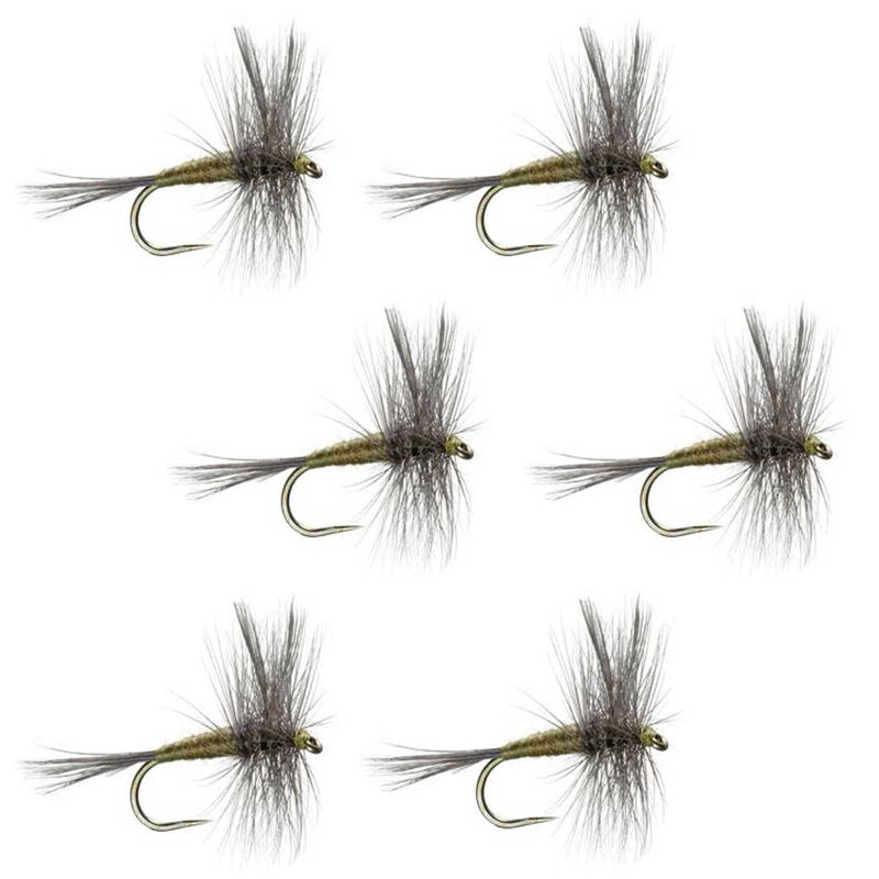 Barbless Blue Winged Olive BWO Trout Dry Fly Fishing Flies - 6 Flies Size 20