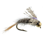 Three Barrs Baetis Emerger BWO wet flies for trout fishing, hook size 18, with detailed feathers and fine craftsmanship.