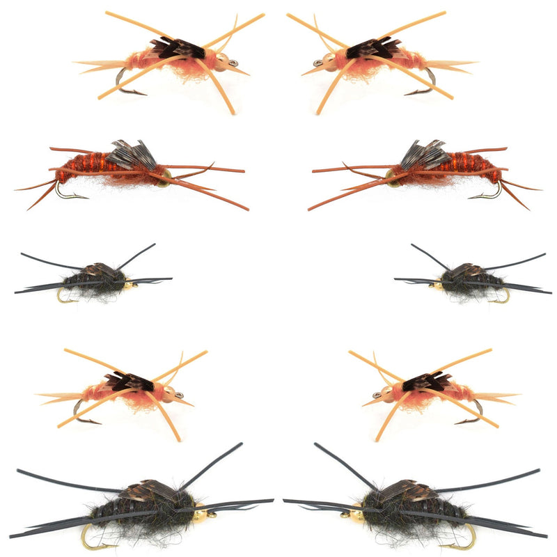 Basics Collection - Kaufmanns Stonefly Assortment - 10 Flies Sizes 4-12