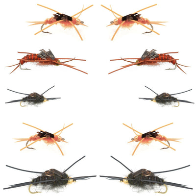 Kaufmann's Tungsten Stonefly Nymphs fishing flies in sizes #4-12 from the Basics Collection, designed for fly fishing.