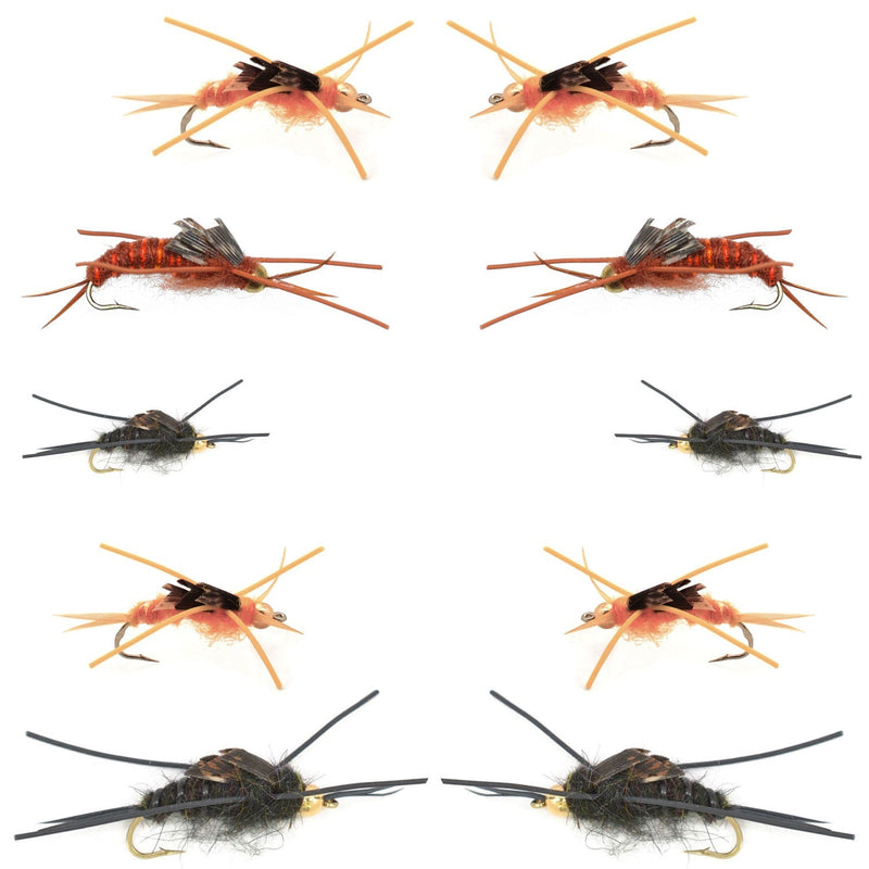 Kaufmann's Tungsten Stonefly Nymphs fishing flies in sizes #4-12 from the Basics Collection, designed for fly fishing.