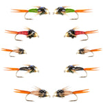 Basics Collection - Bead Copper John Assortment - 10 Flies Sizes 14-18
