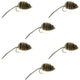 Mighty Mouse Deer Hair Bug 6 Flies Hook Size 4 - Bass Fly Fishing Bug Wide Gape Bass Hooks With Weed Guard
