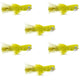 Flashtail Bass Popper  6 Flies Size 8 - Yellow Bass Fly Fishing Bug Wide Gape Bass Hooks With Weed Guard