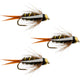 3 Pack Barbless Bead Head Prince Nymph Fly Fishing Flies - Hook Size 14