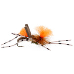 Brown Hopper fly from The Fly Fishing Place trout fly collection, featuring dropper hopper foam body for trout fishing.