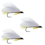 Set of three black Ghost Classic trout and bass streamer flies, size 4 hooks, for freshwater fly fishing by The Fly Fishing Place.