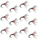 Black Zebra Sakasa Kebari - 12 Tenkara Flies - Size 12