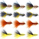 Bead Head Crystal Woolly Bugger Streamer Set -  12 Flies - Hook Size 8