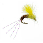 Three CDC Pale Morning Dun Emerger PMD fishing flies, size 16, trout wet flies from The Fly Fishing Place.