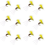 Set of 12 CDC Pale Morning Dun Emerger PMD trout wet fishing flies, size 16, from The Fly Fishing Place.