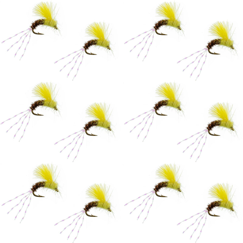 CDC Pale Morning Dun Emerger PMD Fishing Fly - 12 Flies Size 18