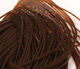 Close-up of Clouser's Fly Shop Crazy Legs fly tying material in natural colors, showing textured synthetic strands for fly creations.