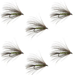 Carey Special Soft Hackle Grouse and Olive Wet Fly - 6 Flies Hook Size 10