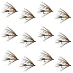 Carey Special Soft Hackle Grouse and Orange Wet Fly set of 12 trout flies on size 10 hooks for fly fishing.