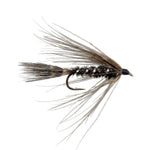 Carey Special Soft Hackle Grouse and Peacock Wet Fly set, size 10, for trout fishing, featuring natural feather and hook details.