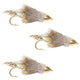 3 Pack Cone Head Muddler Minnow Trout and Bass Streamer Fly - Size 6
