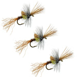 Three Pale Morning Dun PMD Cripple dry flies for trout fishing, size 18, by The Fly Fishing Place.