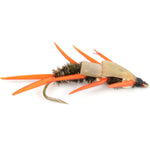 Double bead peacock stonefly nymph with amber biot legs, trout and bass wet fly pattern, size 14 hooks, by The Fly Fishing Place.