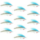 Lefty's Deceiver Saltwater Streamer - Blue/White/Grizzly - 12 Flies Size 1/0