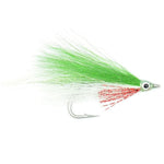 Lefty's Deceiver saltwater streamer fly in green and white, size 1/0, designed for saltwater fishing, by The Fly Fishing Place.