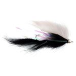 Black and white Dolly Llama Stinger Streamer Fly for trout fishing, size 4, part of the Dolly Llama collection.